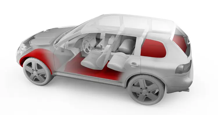 Parcel Shelf, Trunk, Carpet and Wheel Arches
